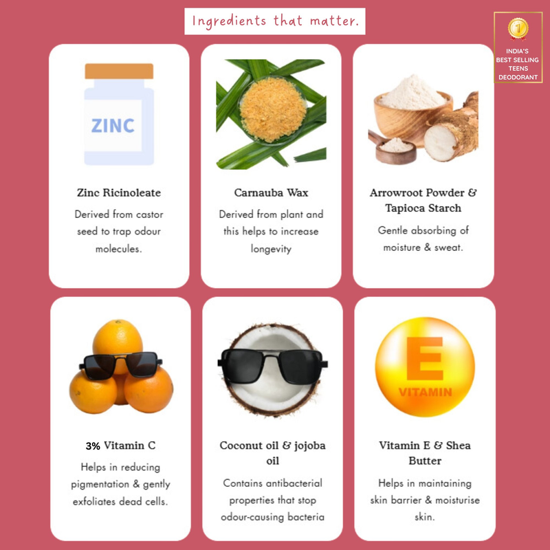 Bitamin Cotton Vanilla Teens Natural Deodorant Roll On Stick