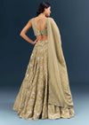 Cream Banarasi Silk Bridesmaid Lehenga With Heavy Hand Embroidery