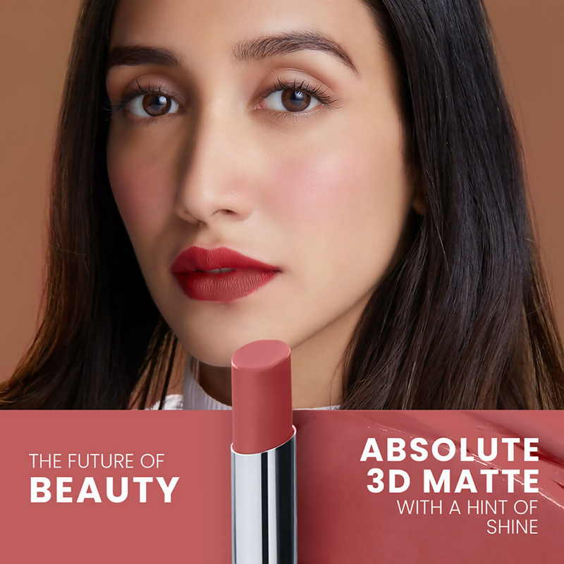 Lakme Unreal 3D Slim Bullet Lipstick, For Glamorous Lips With Added Dimension, Matte, Wine Flair