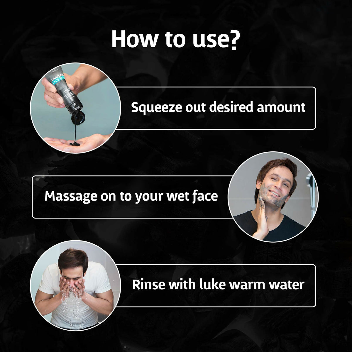 Bombay Shaving Company Charcoal Face Wash for Men Anti Pollution, Oil Control and Brightening