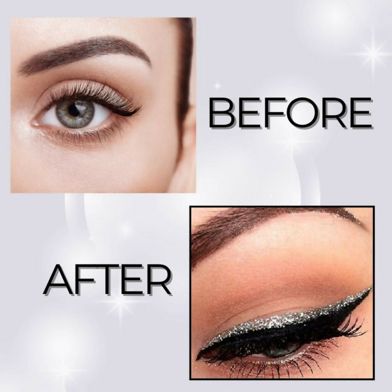 BOBI Glitter Eyeliner Silver Diamond Sparkle Finish
