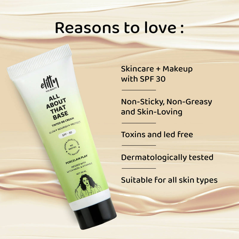 Elitty All About That Base Tinted BB Cream with SPF 30 - Porcelain Play