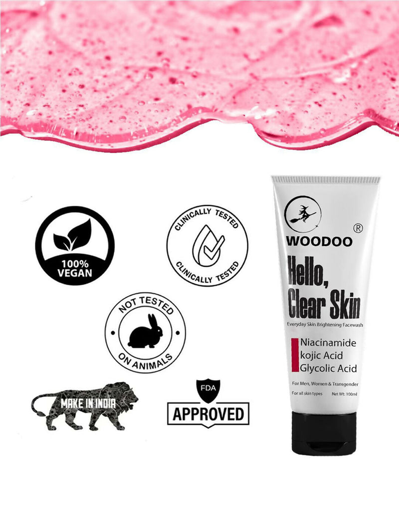 Woodoo Hello Clear Skin Everyday Skin Brightening Face Wash With Niacinamide