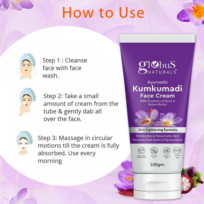 Globus Naturals Ayurvedic Kumkumadi Skin Lightening Face Cream
