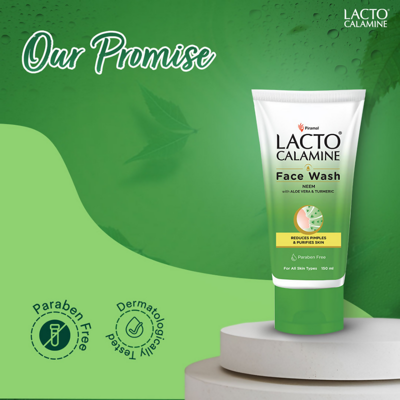 Lacto Calamine Facewash With Neem, Aloe Vera & Turmeric