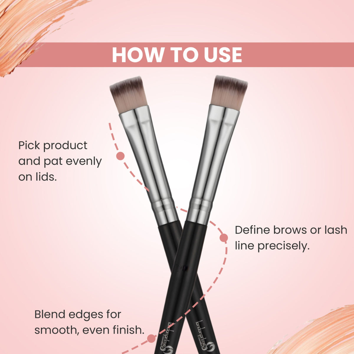 London Prime HD Flat Eyeshadow Brush - LP328 ( Formerly London Pride Cosmetics )