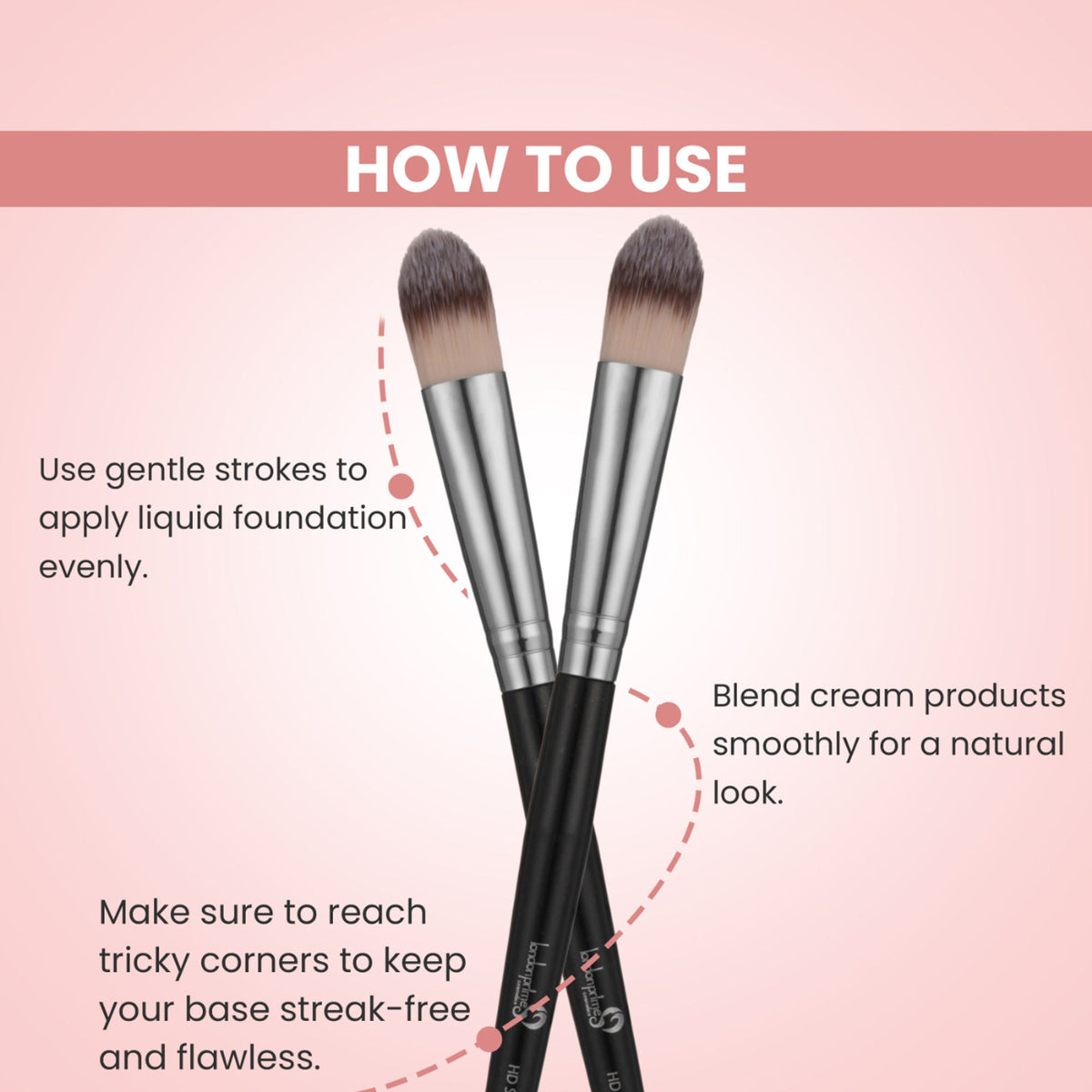 London Prime HD Small Foundation BrushLP329 ( Formerly London Pride Cosmetics )