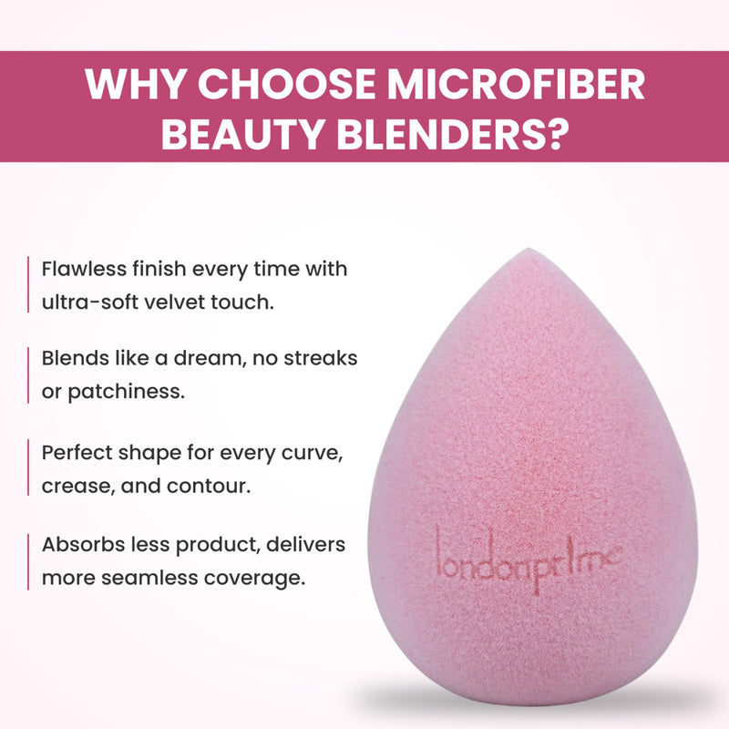 London Prime Microfiber Velvet Sponge - Cameo Pink ( Formerly London Pride Cosmetics )