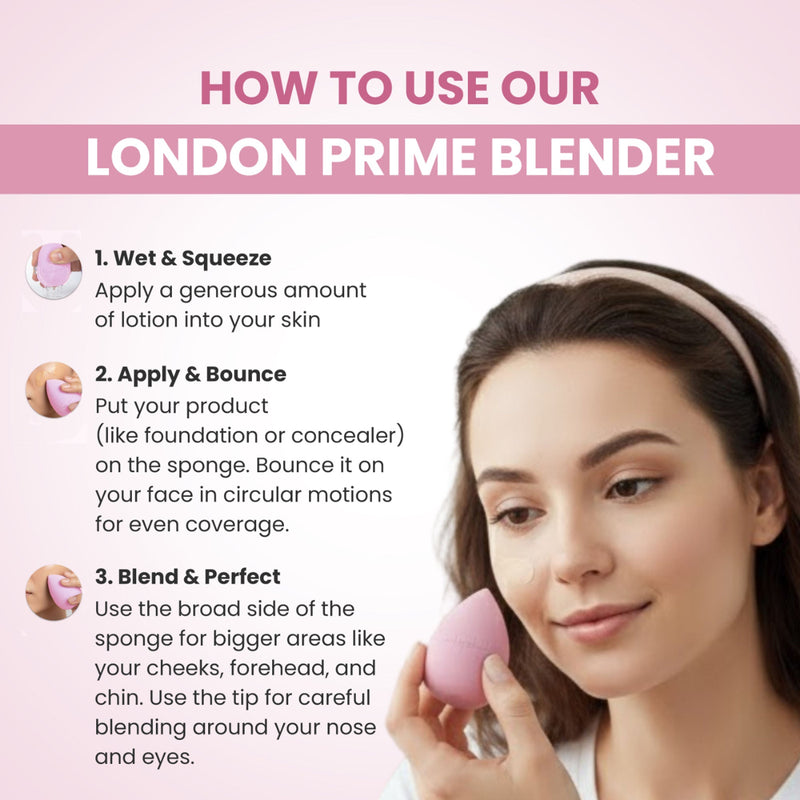 London Prime Precision Beauty Blender - Cameo Pink ( Formerly London Pride Cosmetics )
