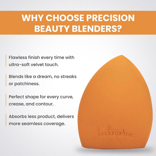 London Prime Precision Beauty Blender - Orange ( Formerly London Pride Cosmetics )