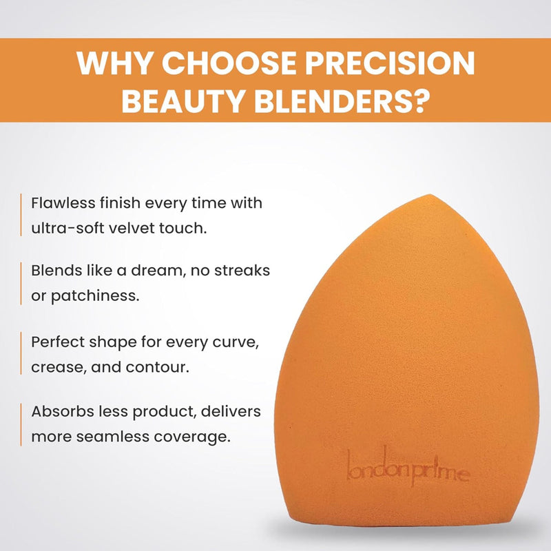 London Prime Precision Beauty Blender - Orange ( Formerly London Pride Cosmetics )