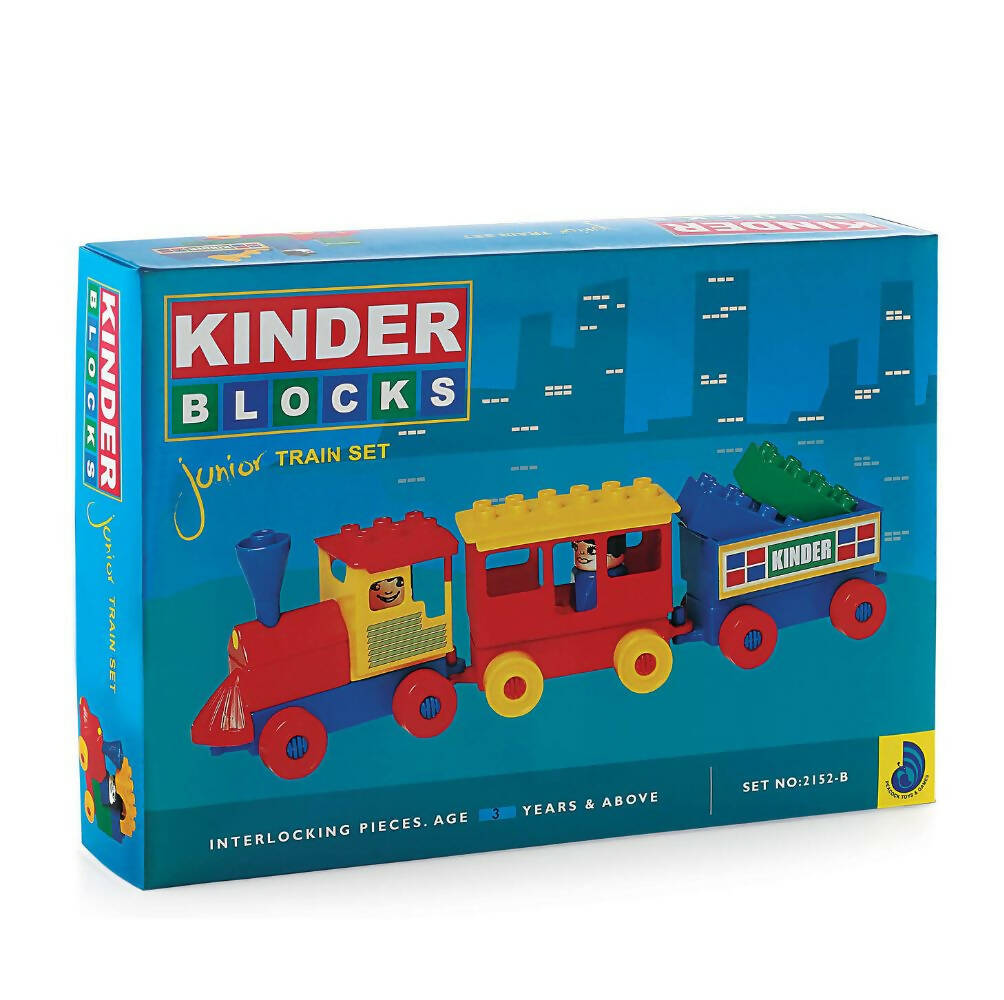 Peacock Learning & Educational Building Interlocking Blocks Set For Kids - Junior Train Set