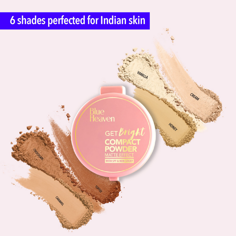 Blue Heaven Get Bright Compact Powder - Caramel