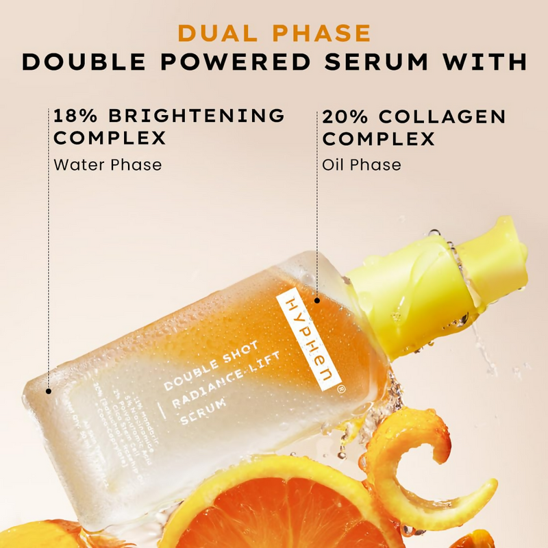 Hyphen Double Shot Face Serum with 18% Brightening & 20% Collagen