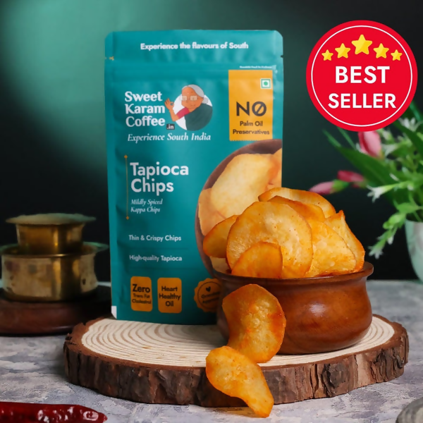 Sweet Karam Coffee Kerala Tapioca (Kappa) Chips