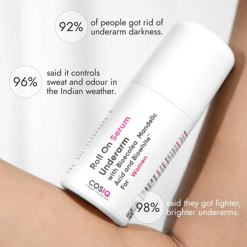 Cos-IQ Brightening Underarm Roll On Serum For Women, With Bioecolea, Mandelic Acid and Bio White