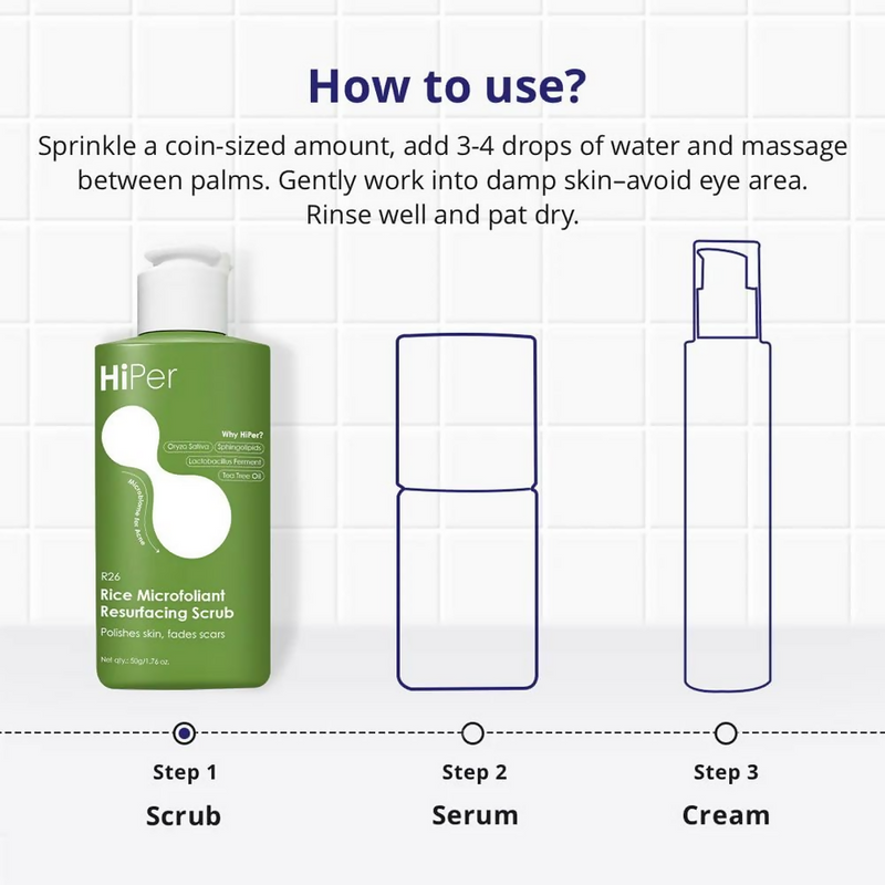 HiPer Skin Rice Microfoliant Resurfacing Face Scrub