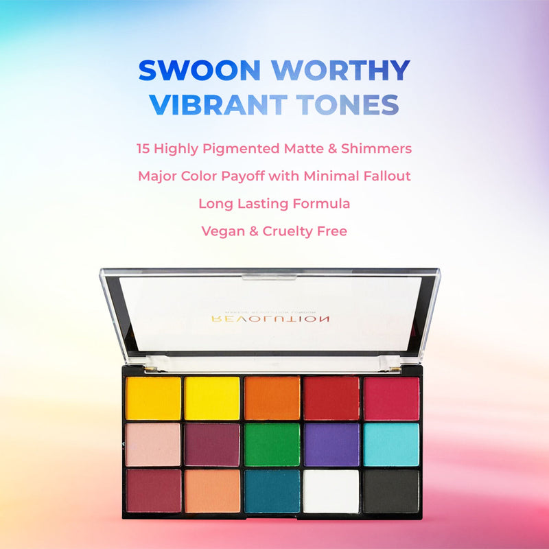 Makeup Revolution Reloaded Eyeshadow Palette-15 Smooth & Rich Shade-High Pay Off Formula - Marvellous Mattes