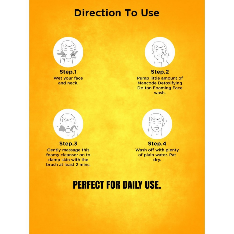 Mancode Detoxifying De Tan Foaming Face Wash