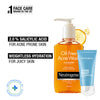 Neutrogena Monsoon Bestseller Duo - Oil-Free Acne Wash + Face Moisturizer For Supercharged Hydration