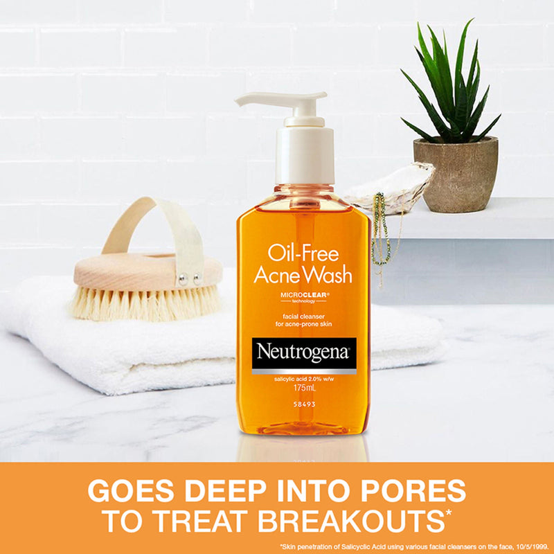 Neutrogena Monsoon Bestseller Duo - Oil-Free Acne Wash + Face Moisturizer For Supercharged Hydration