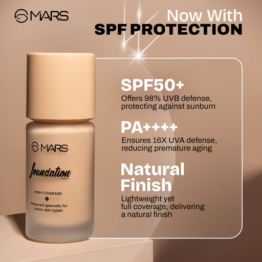 MARS Cosmetics SPF50 PA++++ High Coverage Liquid Foundation - 5