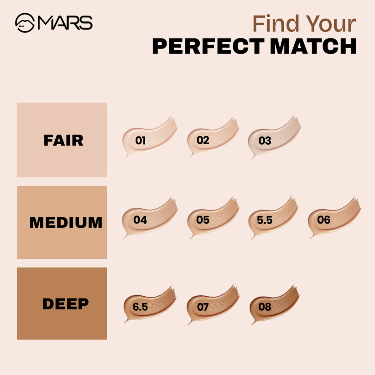 MARS Cosmetics SPF50 PA++++ High Coverage Liquid Foundation - 5