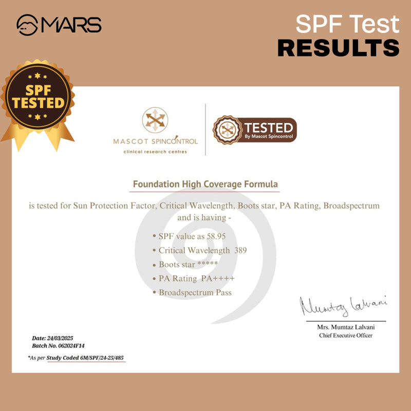 MARS Cosmetics SPF50 PA++++ High Coverage Liquid Foundation - 5