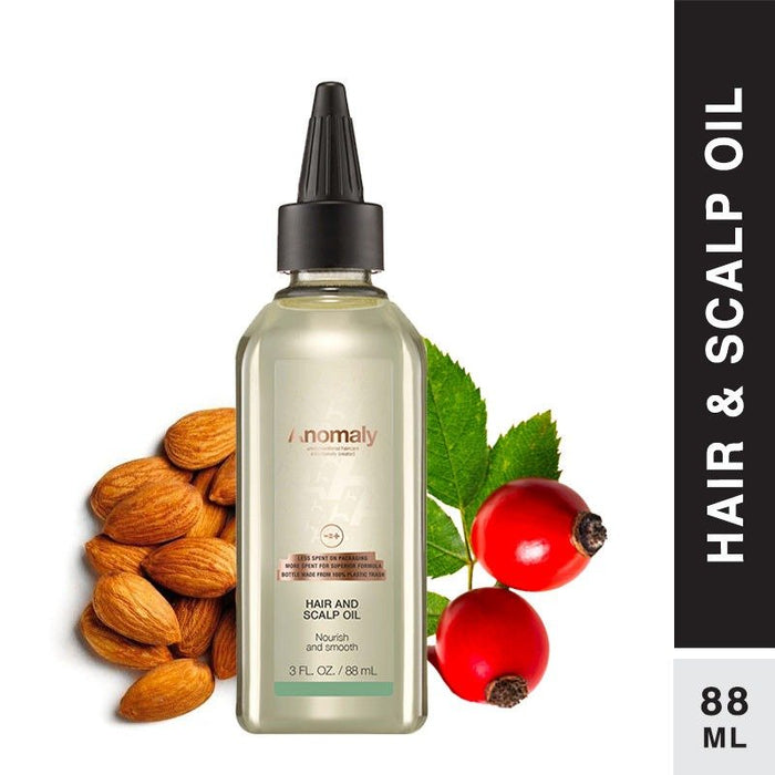 Anomaly by Priyanka Chopra Hair And Scalp Oil With Almond and Rosehip Oil, Adds Shine, Fast Absorbing