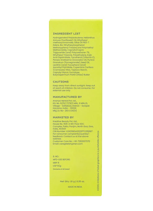 Hyphen By Kriti Sanon All I Need Lipscreen SPF 30, Hydrating & Moisturizing Lip Balm for Men & Women