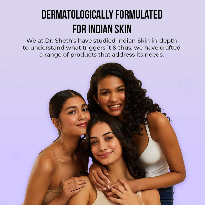 Dr. Sheth's Ceramide & Vitamin C Sunscreen SPF 50+ PA+++ | UVA UVB Protection | All Skin Types