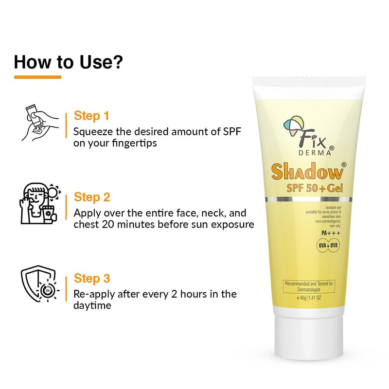 Fixderma Shadow SPF 50+ Gel For Oily Skin