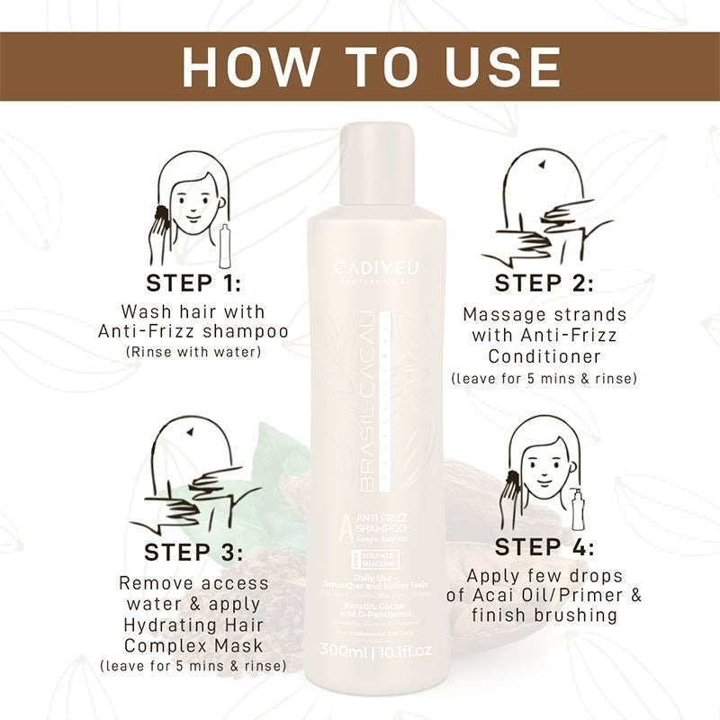Cadiveu Brasil Cacau Anti Frizz Shampoo-Sulfate Free