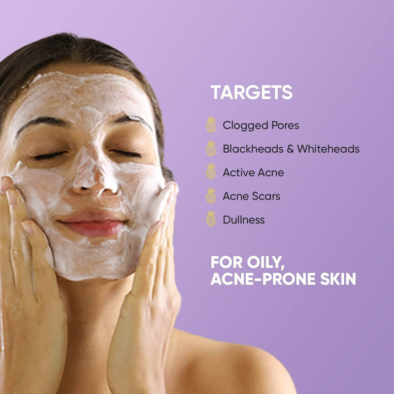 Dot & Key AHA BHA & Pineapple Glow Foaming Face Wash  For Glowing Skin, Oily, Acne Prone Skin,Sulphate Free