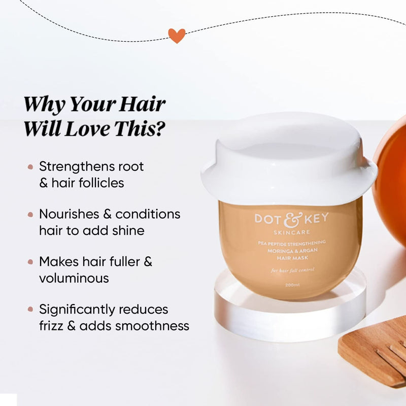 Dot & Key Pea Peptide Strengthening Moringa & Argan Hair Mask