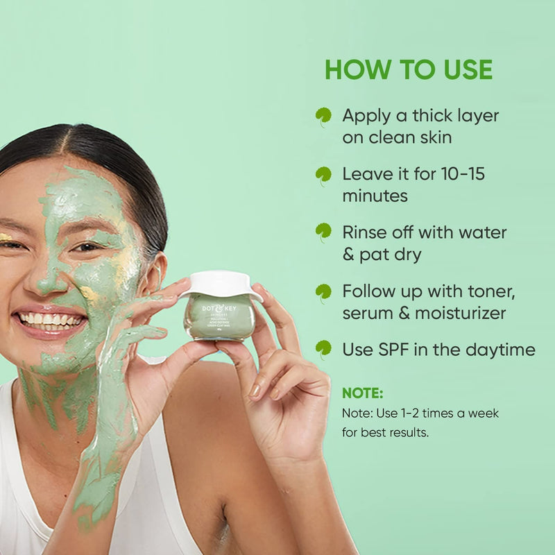 Dot & Key Pollution + Acne Defense Green Clay Face Mask