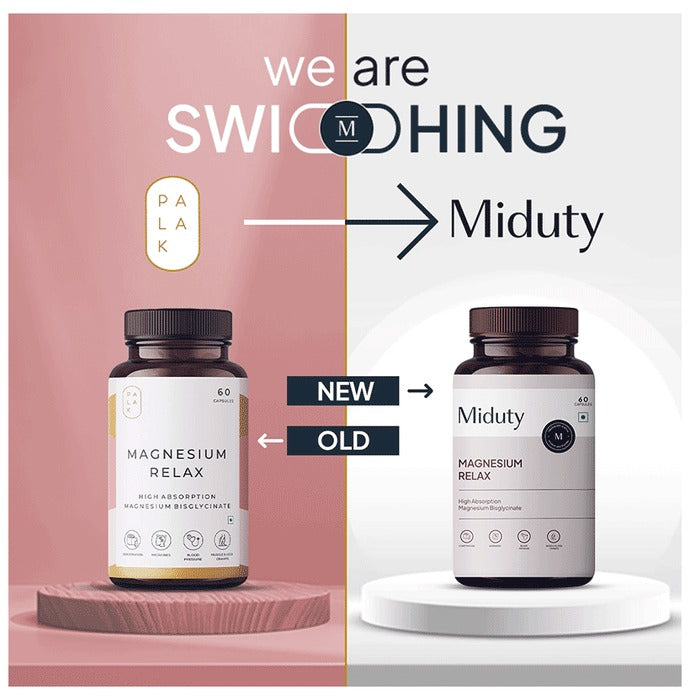 Miduty by Palak Notes Magnesium Relax Capsules