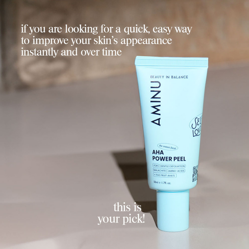 AHA Power Peel – Instantly Brightens Dull, Congested, Tanned Skin – 5 Min, At-Home Facial