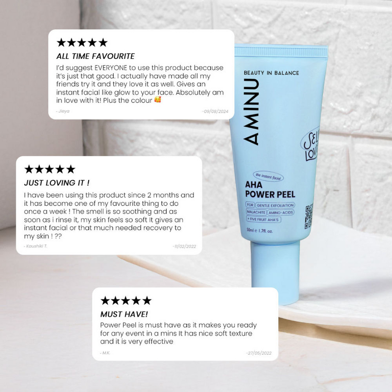 AHA Power Peel – Instantly Brightens Dull, Congested, Tanned Skin – 5 Min, At-Home Facial