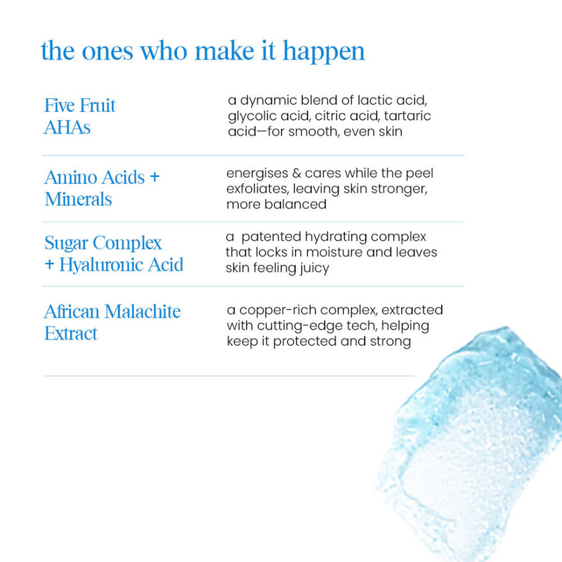 AHA Power Peel – Instantly Brightens Dull, Congested, Tanned Skin – 5 Min, At-Home Facial