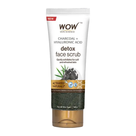 Wow Skin Science Charcoal & Hyaluronic Acid Detox Face Scrub