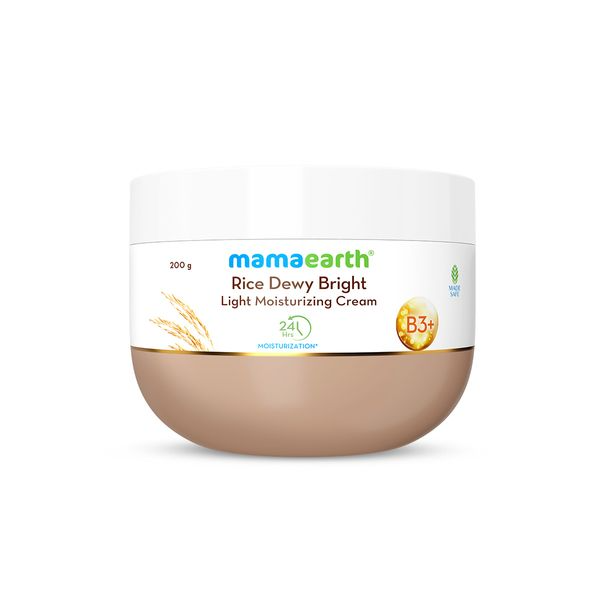 Mamaearth Rice Dewy Bright Light Moisturizing Cream with Rice Water & Niacinamide For Glass-Skin
