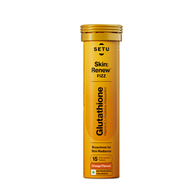 Setu Skin Renew Glutathione With Vitamin C Effervescent Tablets - Orange Flavor
