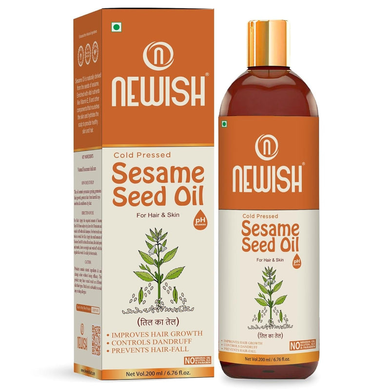 Newish Cold Pressed Sesame Oil For Hair & Skin