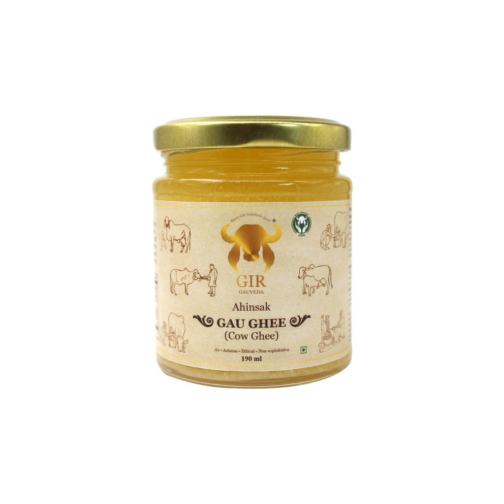 Gir Ahinsak Gau Ghee (A2) Bilona - A2 Ghee, Traditional Bilona Ghee, Desi Pure Breed Gir Gaumata (A2)