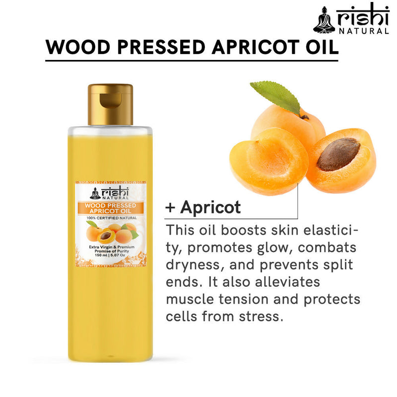 Rishi Natural Apricot Oil Wood Pressed 100% Pure