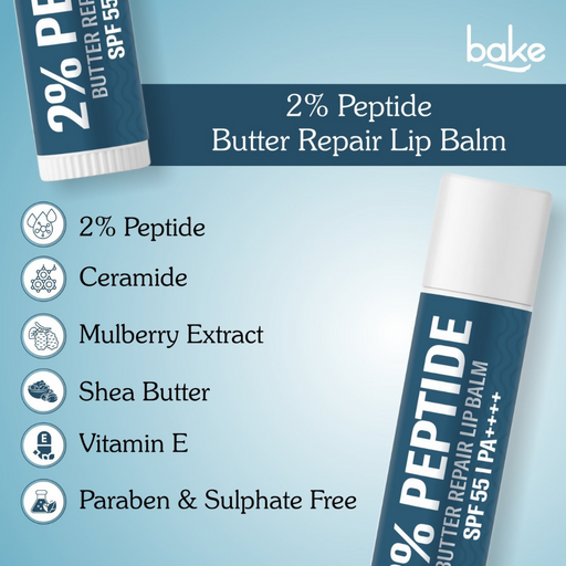Bake 2% Peptide + Ceramide Butter Brightening Lip Balm SPF 55 PA++++