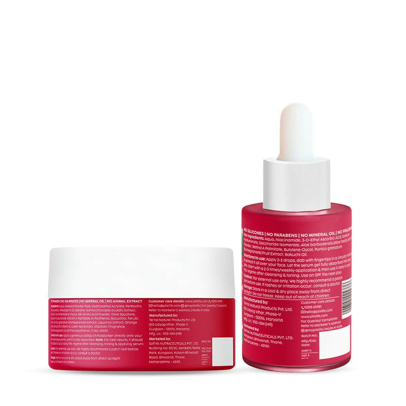 PLIX The Plant Fix 0.6% Retinol Face Serum and 1.20% Retinol Night Cream with Bakuchi Oil