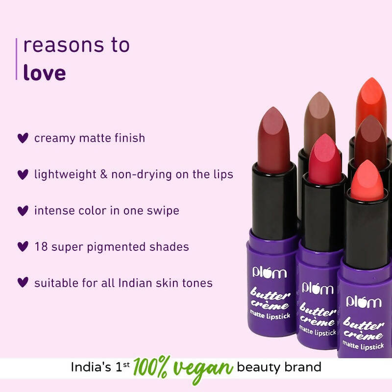 Plum Butter Crème Matte Lipstick Cinnamon Swirl - 125 (Brown Nude)