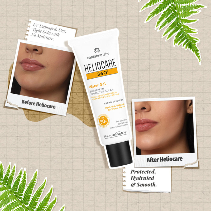 Heliocare Water Gel Hydrating Sunscreen SPF 50+ Pa++++, Water & Sweat Resistant, For Dry & Dull Skin